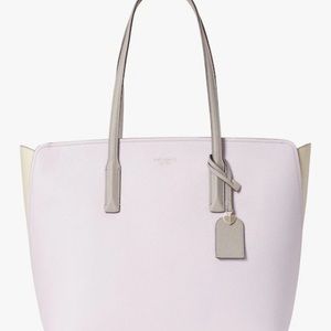 Lilac color block Kate Spade tote. NWOT